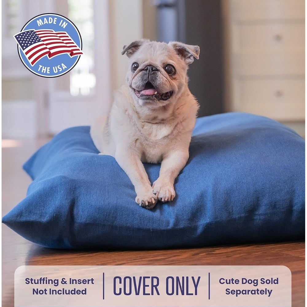 Heavy Duty  DIY Durable Tough Blue Denim Pet Dog Bed‎ Cover SM-MED- 36"x29" Flat - Picture 2 of 6